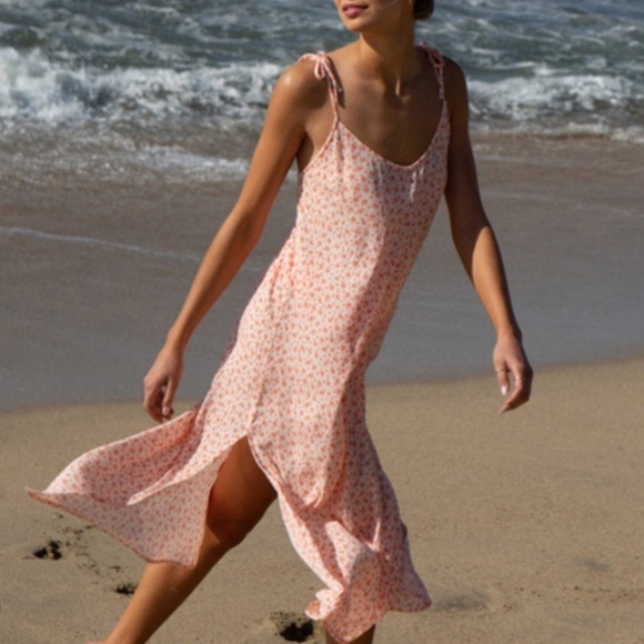 NWT Billabong Sunbright Printed Floral Midi Slip Dress - Picture 1 of 8